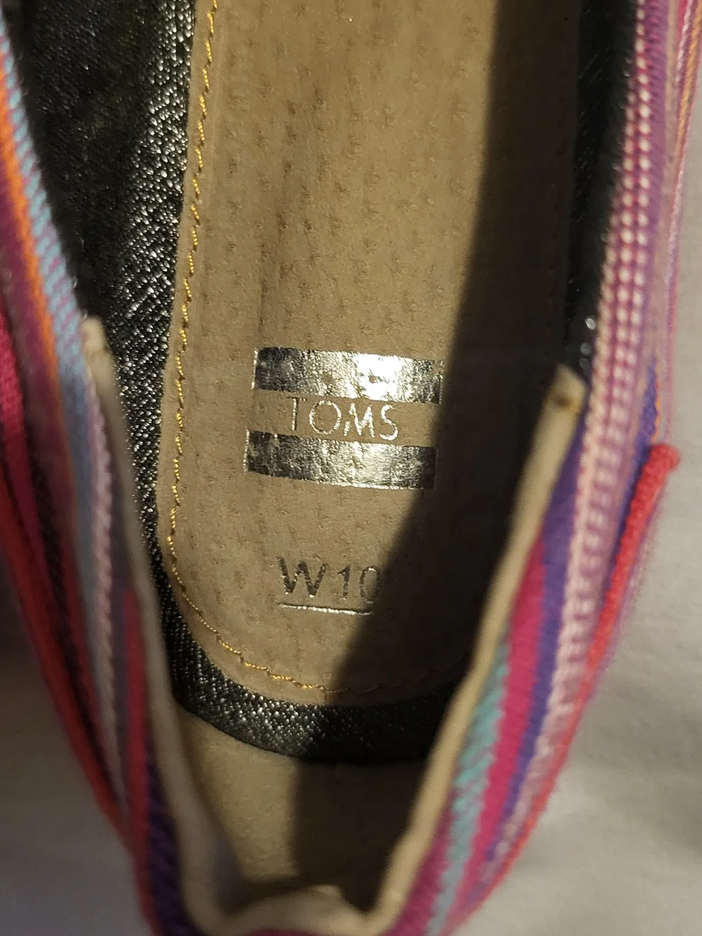Toms Multicolor Striped Slip-On Flats